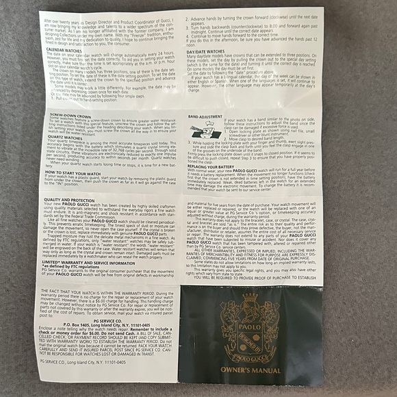 Gucci Paolo Gucci Genuine Diamond and Leather Watch - Picture 5 of 16